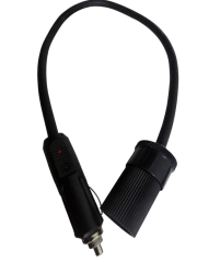 Araç Çakmaklık Uzatma Kablosu 12-24 Volt 16 Amper 2 X1,5mm TTR Bakır 50 cm-Siyah