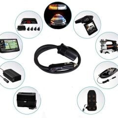 Araç Çakmaklık Uzatma Kablosu 12-24 Volt 16 Amper 2 X1,5mm TTR Bakır 50 cm-Siyah