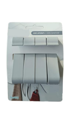 Home Havlupan Askılık 4'lü Bornoz Askılığı Çamaşır Havlupan Askı Aparatı-AY-57 gri