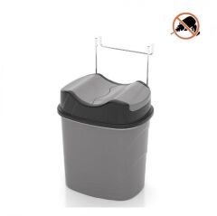 Geseus Mutfak Dolap İçi Askılı Geçmeli Pratik Kapak Çöp Kovası 5,5 LT-SF007