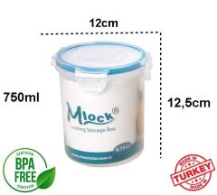 Moonstar Mlook Round 750ML Kilitli  Silindir Saklama Kabı ML-175