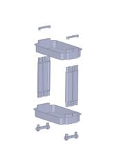 Motek Çok Amaçlı Tekerlekli Banyo Rafı Mutfak Rafı Organizer MR02