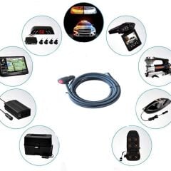 Araç Çakmaklık Uzatma Kablosu 12-24V On/Of Anahtarlı 16A Yüksek Güç Çeken Cihazlara Özel 2 X1,5mm TTR Bakır 10Mt