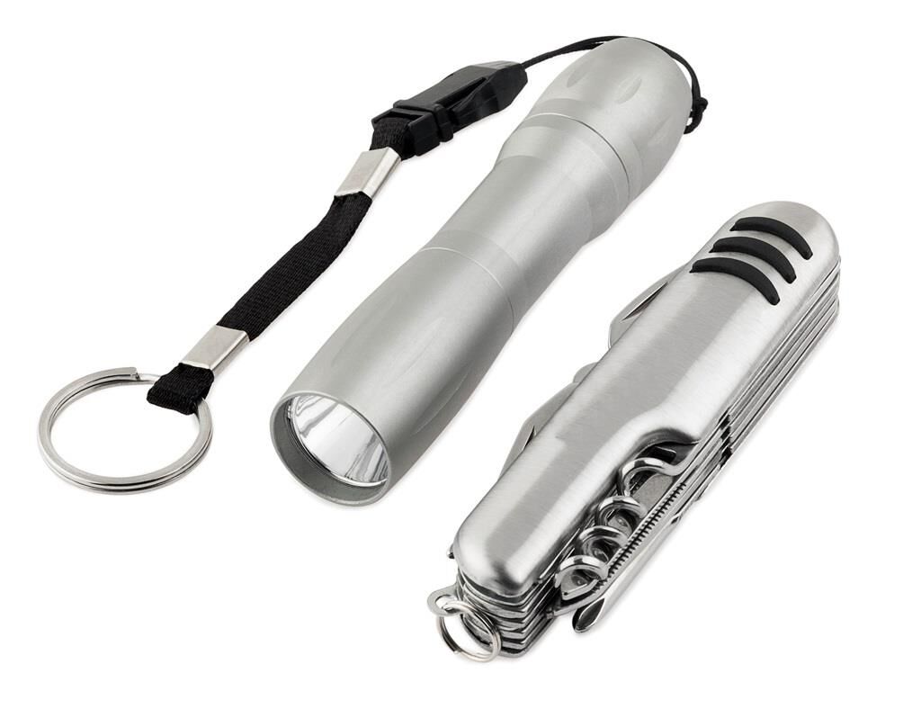 Geseus hediyelik lüx multi Çakı ve fener seti kamp ve dağcı seti GA-1705