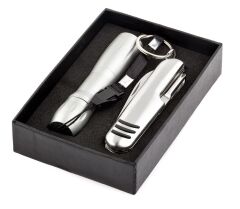 Geseus hediyelik lüx multi Çakı ve fener seti kamp ve dağcı seti GA-1705