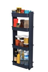 Motek Çok Amaçlı Tekerlekli Raf Banyo Rafı Mutfak Rafı MR-04