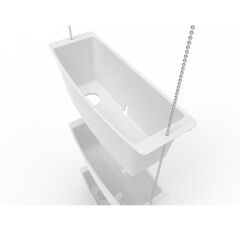 Primanova Üç Gözlü Duş Sepeti Beyaz Pratik Asılabilir Yapı N43