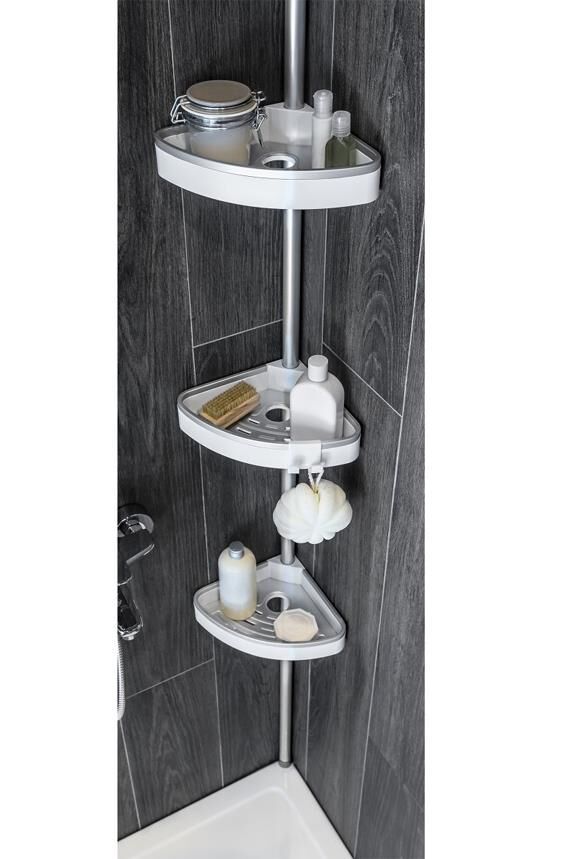 Primanova N38 Yaylı Banyo Köşe Rafı Venta beyaz