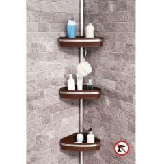 Primanova Yaylı Banyo Köşe Rafı Banyo Köşe Seti Fina N39