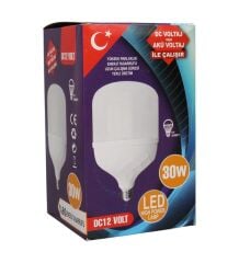 Geseus 30W 12V E27 Duy Beyaz Jumbo LED Ampul Yerli Üretim