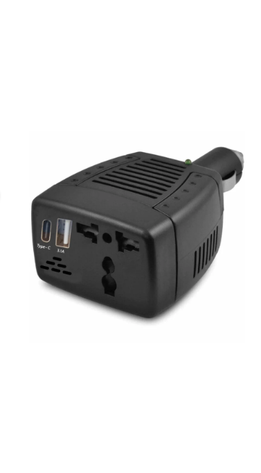 12V/220V 150W Araç İçi Power İnverter 12V DC Çakmaklık Girişli - 220V AC Çevirici-GG23