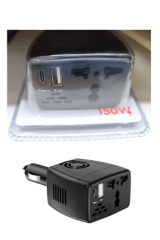 12V/220V 150W Araç İçi Power İnverter 12V DC Çakmaklık Girişli - 220V AC Çevirici-GG23