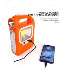 Kamp Lambası Solar Güneş Enerjili Aydınlatma Sistemi 3 Modlu Şarjlı Işıldak 5w 1 Ampul Hediye