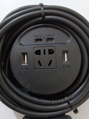 Araç Inverter 150W,2 USB,2 Type-C çıkışlı 12V/16 A /120W 2 X1,5mm TTR Bakır 5Mt-GG22