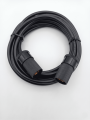 Araç Çakmaklık Uzatma Kablosu Dişi+Dişi 12-24 Volt 16 Amper 2 X1 mm TTR Bakır10 Mt-Siyah