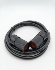 Araç Çakmaklık Uzatma Kablosu Dişi+Dişi 12-24 Volt 16 Amper 2 X1 mm TTR Bakır 5 Mt-Siyah