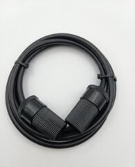 Araç Çakmaklık Uzatma Kablosu Dişi+Dişi 12-24 Volt 16 Amper 2 X1 mm TTR Bakır 5 Mt-Siyah