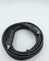 Araç Çakmaklık Uzatma Kablosu Erkek+Erkek 12-24 Volt 16 Amper 2 X1 mm TTR Bakır 10 Mt-Siyah
