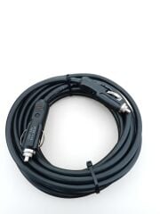 Araç Çakmaklık Uzatma Kablosu Erkek+Erkek 12-24 Volt 16 Amper 2 X1 mm TTR Bakır 10 Mt-Siyah