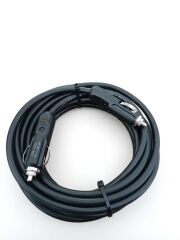 Araç Çakmaklık Uzatma Kablosu Erkek+Erkek 12-24 Volt 16 Amper 2 X1 mm TTR Bakır 10 Mt-Siyah