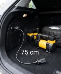 Araç Çakmaklık Uzatma Kablosu 12-24 Volt 10 Amper 2 X1 mm TTR Bakır 75CM-Siyah