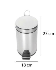 Palex Krom Pedallı Çöp Kovası 5 Litre