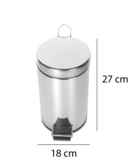 Palex Krom Pedallı Çöp Kovası 5 Litre