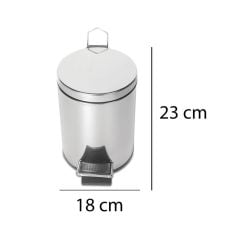 Palex Krom Pedallı Çöp Kovası 3 Litre