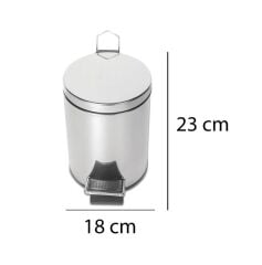 Palex Krom Pedallı Çöp Kovası 3 Litre