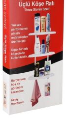 Geseus Banyo Üçlü Köşe Rafı Demonte Plastik -133