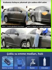 Şarjlı Yüksek Basınçlı 300Watt Araba Yıkama Makinası Halı,Cam,Oto Yıkama Bahçe İlaçlama Sulama 2 Akülü-  XL775-PLUS