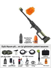 Yüksek Basınçlı Oto Yıkama Tabancası 2 Akülü 300Wat Bahçe Sulama Halı Yikama Makinesi-XL775MAX