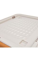 Motek Patateslik Soğanlık Tekerlekli Organızer Eşya Ve Erzak Kutusu 3x33 Lt-Mt05 Bambu+Krem