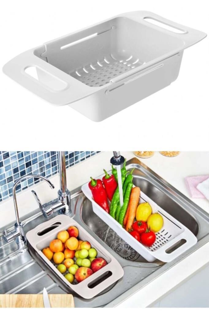 Geseus Boyu Ayarlanabilir Plastik Evye Süzgeç lavabo süzgeç-8119