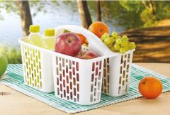 Geseus Taşıma Saplı Buzdolabı,Mutfak,Banyo Duzenleyici Organızer Beyaz-8114