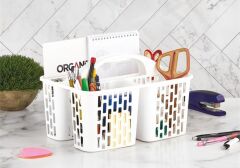 Geseus Taşıma Saplı Buzdolabı,Mutfak,Banyo Duzenleyici Organızer Beyaz-8114