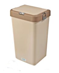 Motek Pratik Kapaklı 40 Litre Kirli Çamaşır Sepeti MT-08 Krem