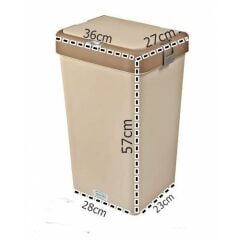 Motek Pratik Kapaklı 40 Litre Kirli Çamaşır Sepeti MT-08