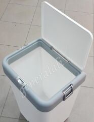 Motek Pratik Kapaklı 40 Litre Kirli Çamaşır Sepeti MT-08 Krem
