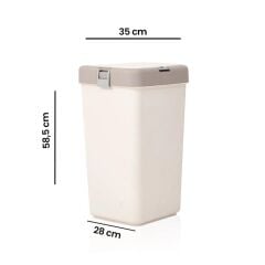 Motek Kirli Çamaşır Sepeti Pratik Kapaklı 40 Litre MT08