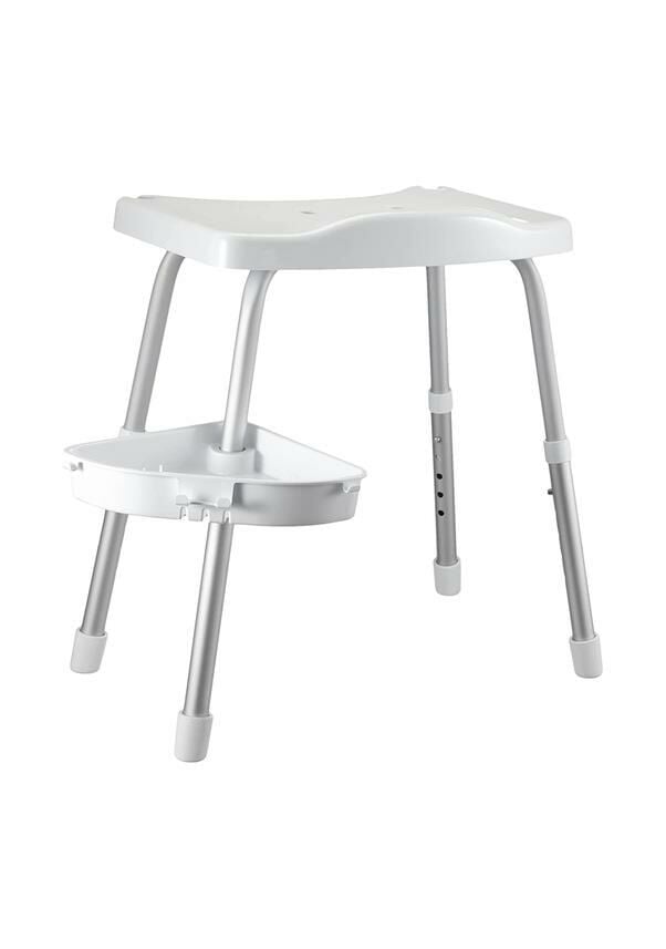 Primanova Apollo Banyo Duş Taburesi Raflı Beyaz M-Kv35-01