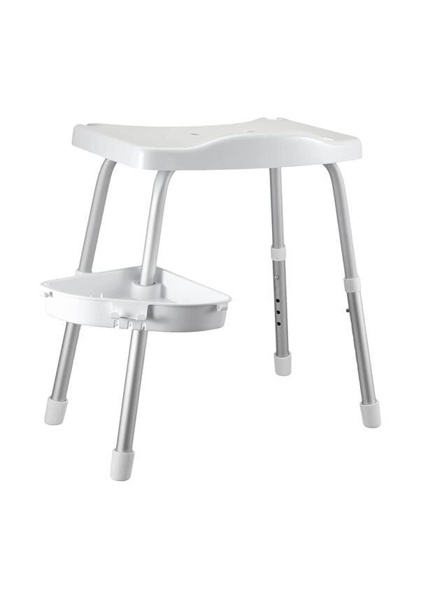 Primanova Apollo Banyo Duş Taburesi Raflı Beyaz M-Kv35-01