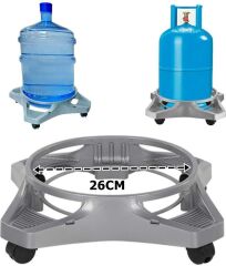 Tüpçek Saksı Damacana Kolon küllük Altlığı Tekerlekli Plastik Tüpçek-5663