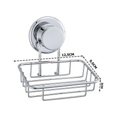 Geseus Ç.Ayna Köşeli Krom Sabunluk Şampuanlık Vidasız Kendinden Yapışkanlı-825