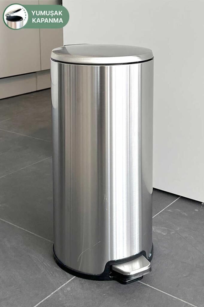 Primanova Cigo Paslanmaz Çelik Çöp Kovası Pedallı 20 Litre-İNX