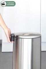 Primanova Cigo Paslanmaz Çelik Çöp Kovası Pedallı 20 Litre-İNX