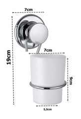 Geseus Çelikayna Vidasız Kendinden Yapışkanlı Krom Diş Fırçalık-822