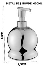 Geseus Ç.ayna Metal Krom Küre Sıvı Sabun Dispenseri 300ml-802