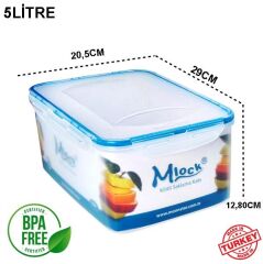 Moon Star Hava Sızdırmaz Contalı 4Kilitli Saklama Kabı 5Litre ML-172