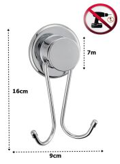 Geseus Ç.Ayna Krom İkili Askı Askılık Vidasız Kendinden Yapışkanlı-816